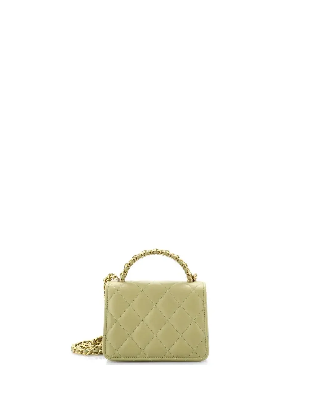 Chanel Woven Top Handle Cc Flap Clutch #241222C41B